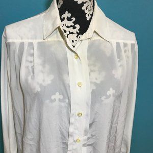 Vintage * Dalton's Woman's Long Sleeve Button Down Blouse GUC Retro Career Work